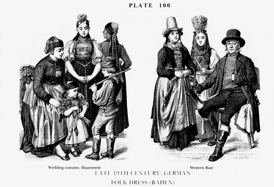 Planche 100b - fin du XIXe s. - costumes traditionnels - Allemagne.jpg